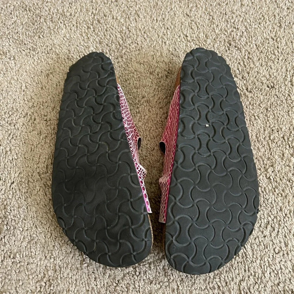 Birkenstock Florida Pink Snake Skin Animal Print Size 41 (10-10.5) Sandals - Picture 7 of 9